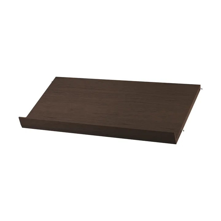 String Zeitschriftenregal Holz - Dunkle Eiche, 78x30 cm - String