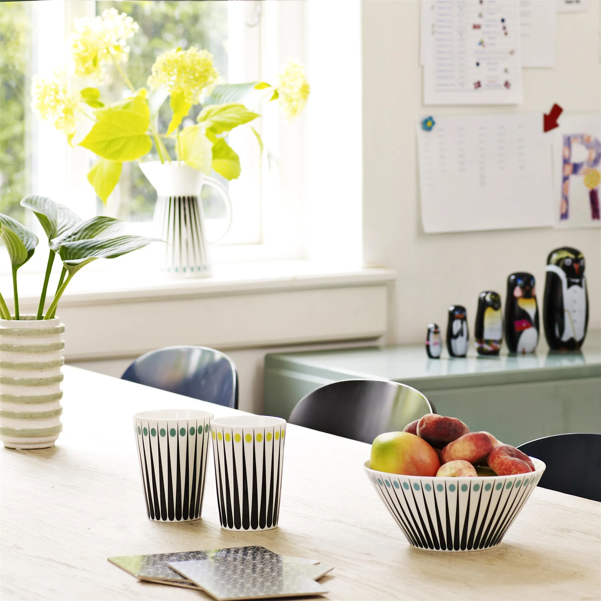 Amanda Becher hoch, Weiß-aqua Superliving