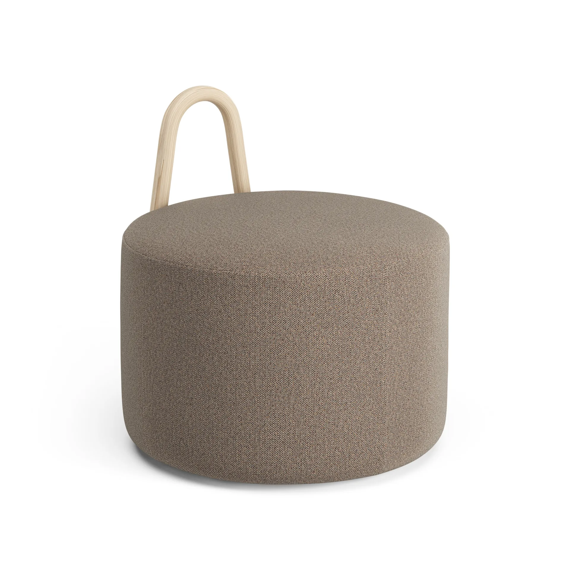 Amstelle medium Pouf mit Rädern Eiche Naturlack, Main Line Flax 23 Swedese