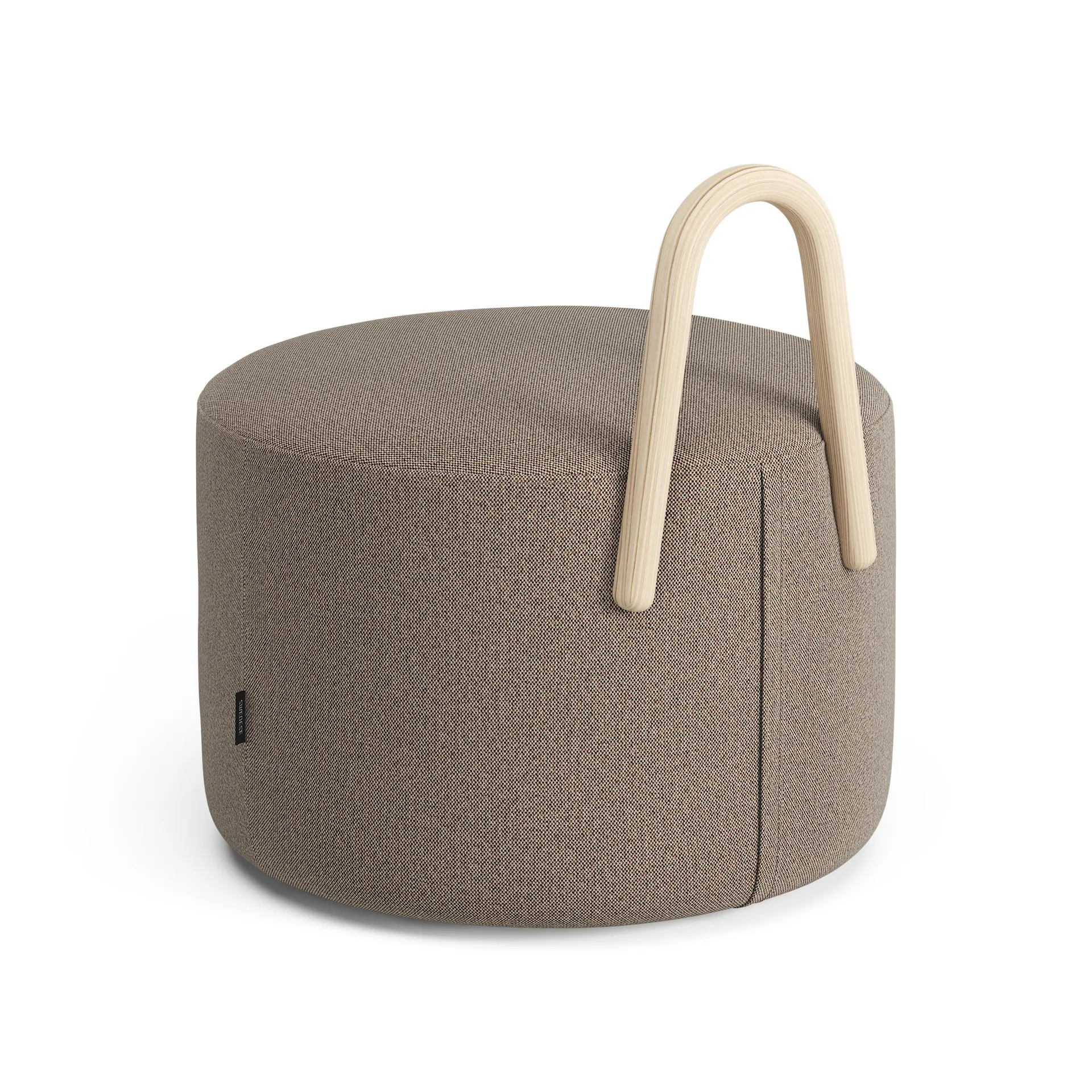 Amstelle medium Pouf mit Rädern Eiche Naturlack, Main Line Flax 23 Swedese