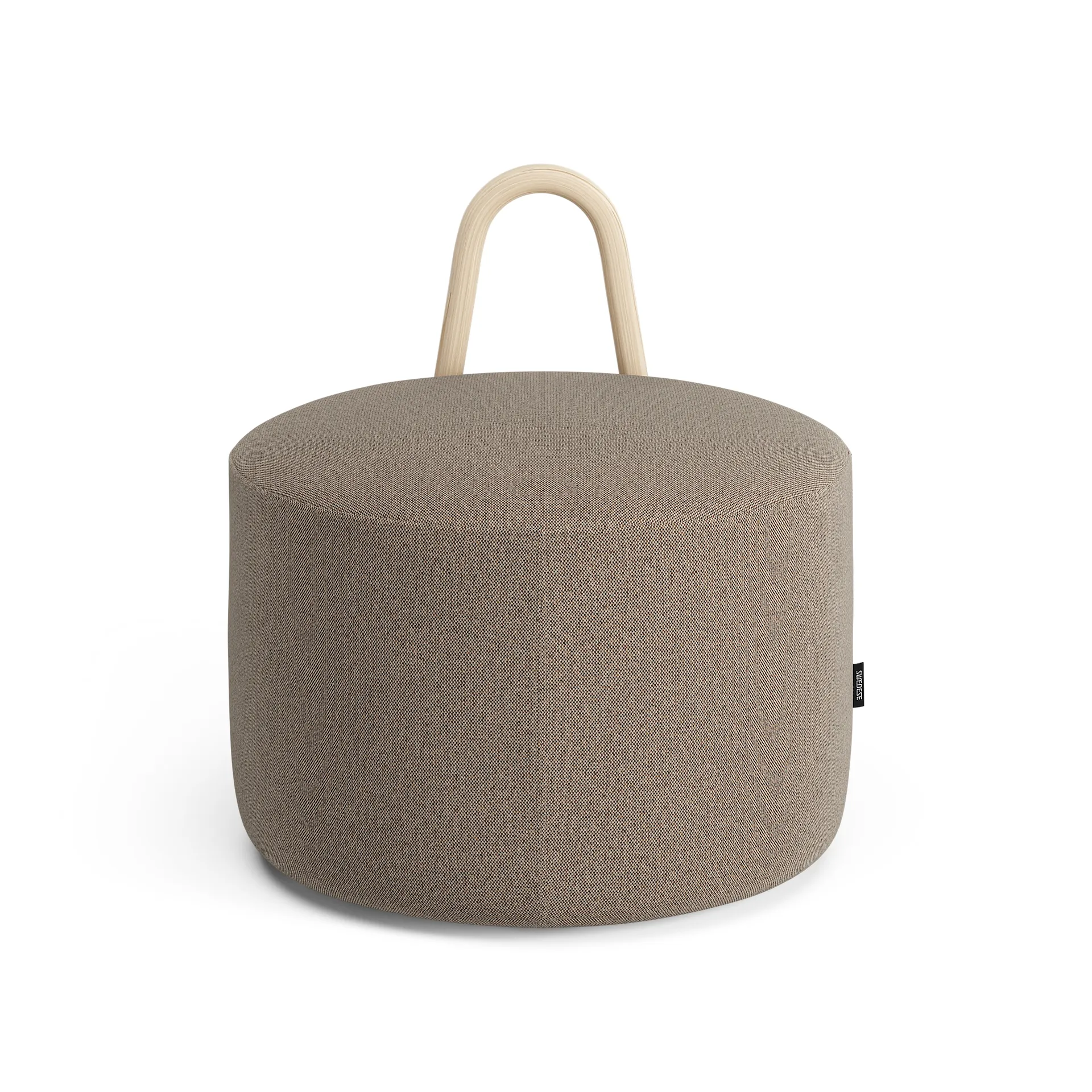 Amstelle medium Pouf mit Rädern Eiche Naturlack, Main Line Flax 23 Swedese