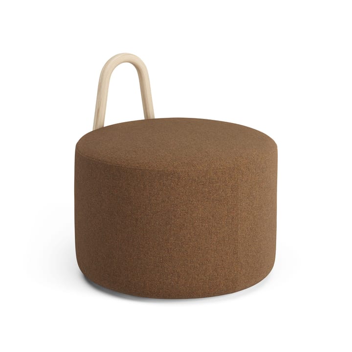 Amstelle medium Pouf mit Rädern Esche Naturlack - Main Line Flax 15 - Swedese