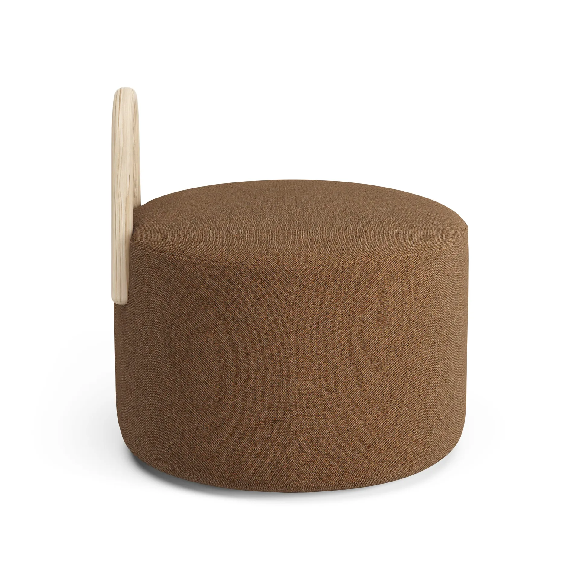 Amstelle medium Pouf mit Rädern Esche Naturlack, Main Line Flax 15 Swedese