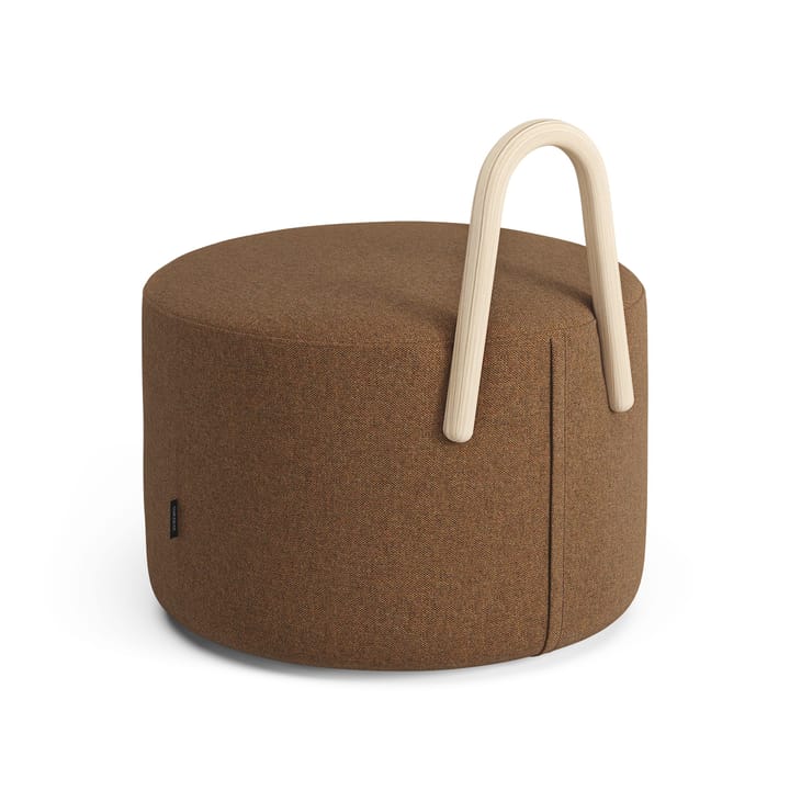 Amstelle medium Pouf mit Rädern Esche Naturlack - Main Line Flax 15 - Swedese