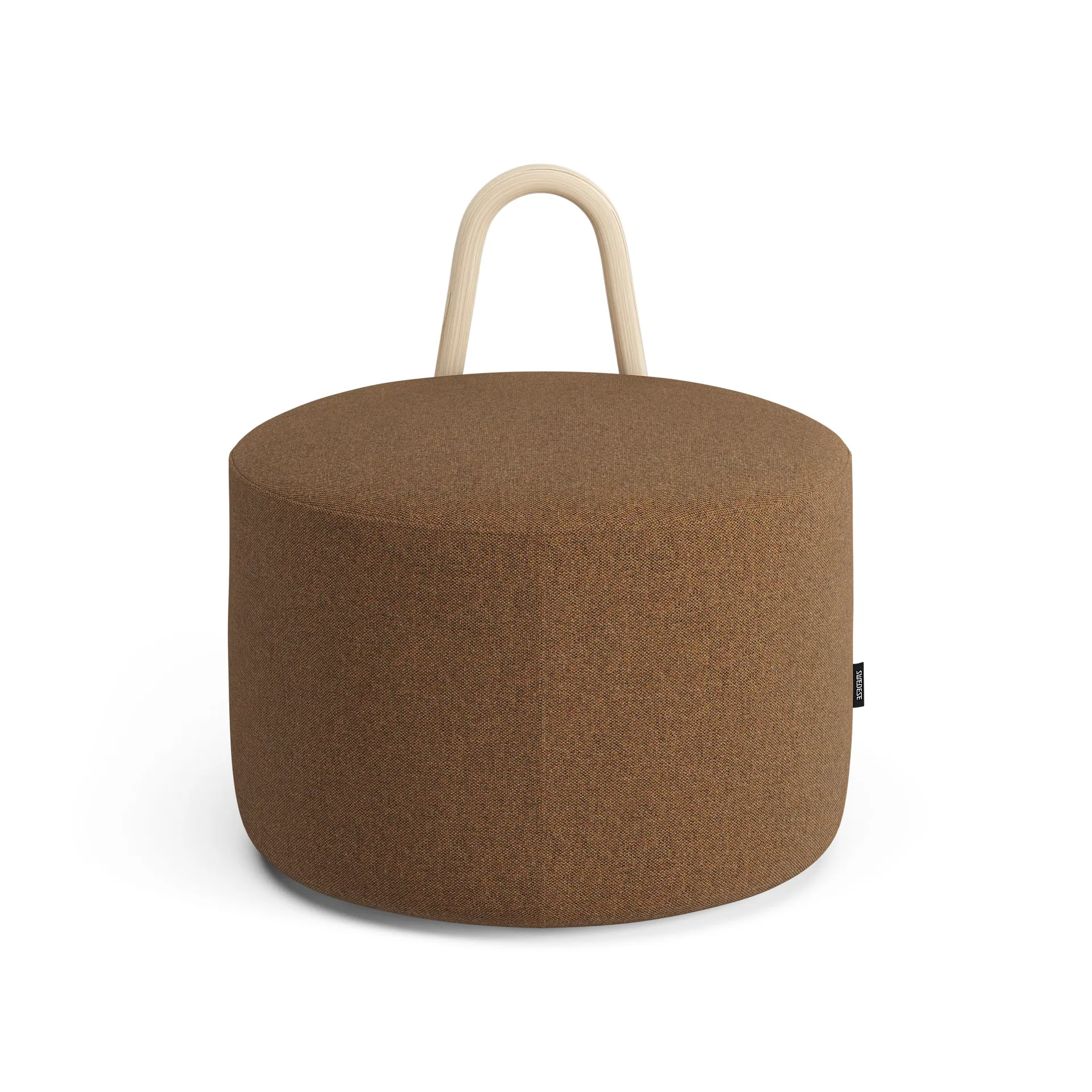 Amstelle medium Pouf mit Rädern Esche Naturlack, Main Line Flax 15 Swedese