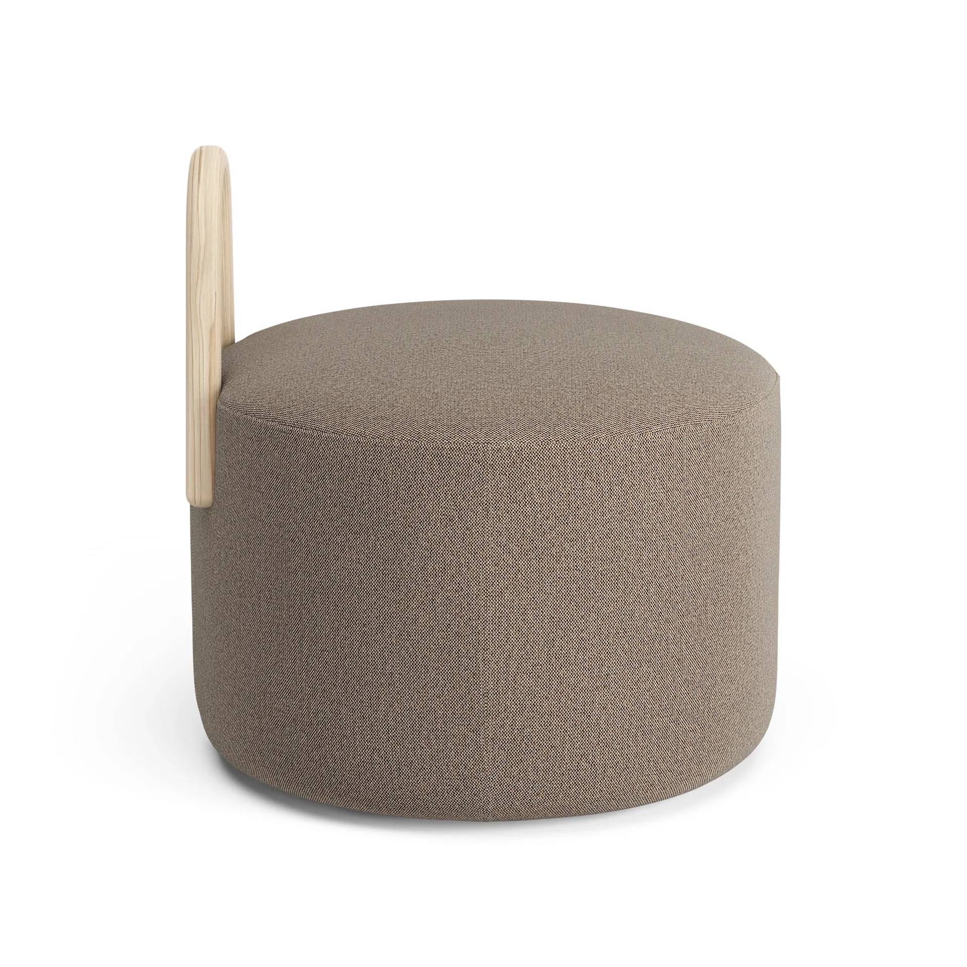 Amstelle medium Pouf mit Rädern Esche Naturlack, Main Line Flax 23 Swedese