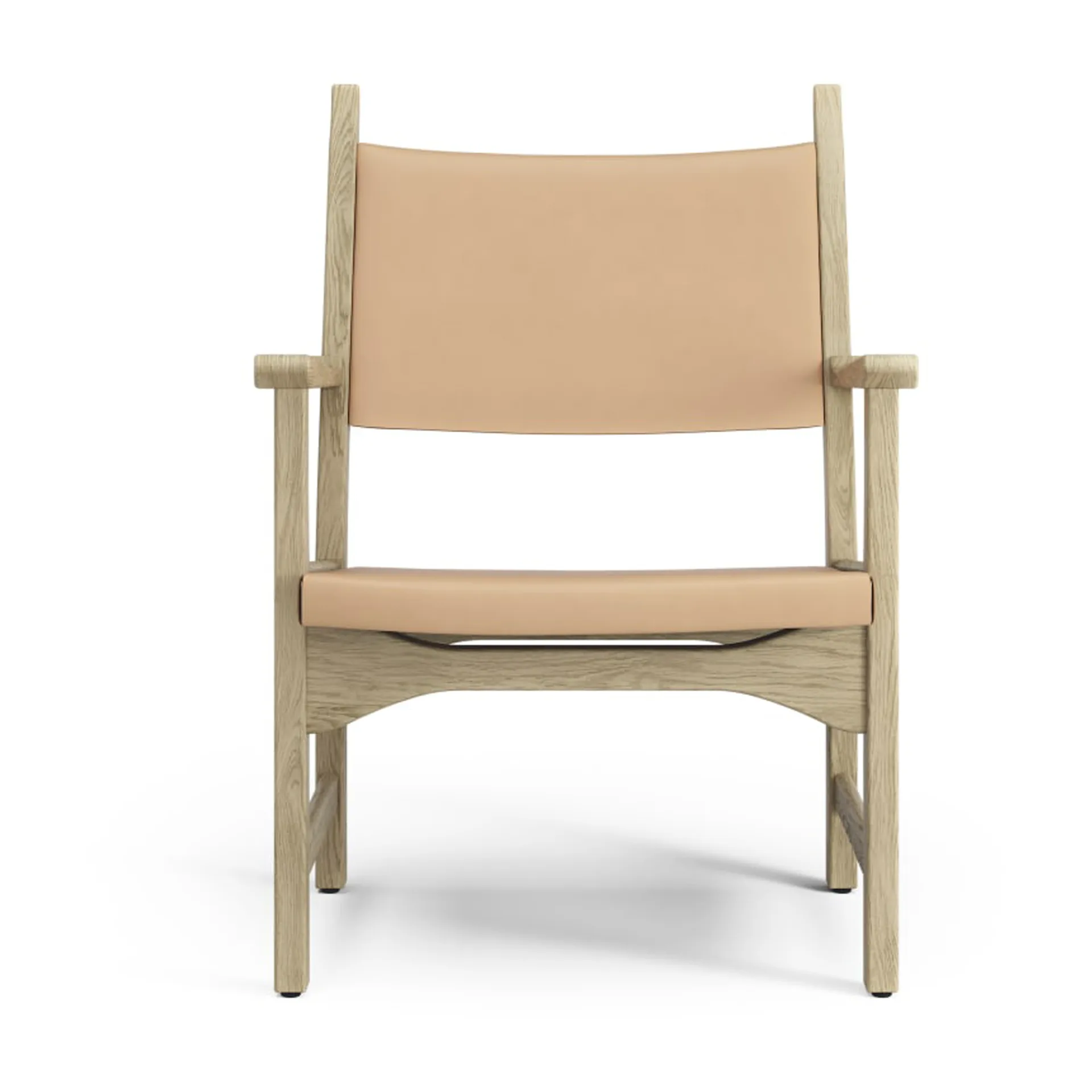 Caryngo Sessel, Eiche naturlackiert-Leder natur Swedese
