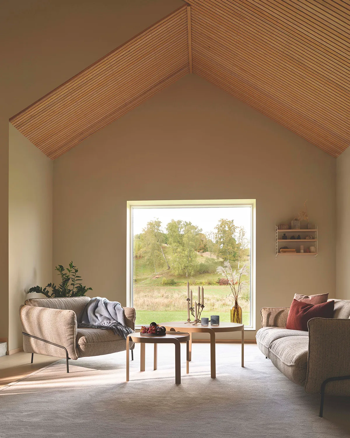 Continental Sessel, Wave Sky-schwarzlackierter Stahl Swedese