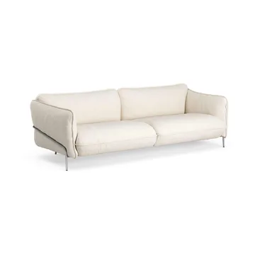 Continental Sofa - Sealife Ivory/sand–verchromter Stahl - Swedese