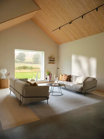 Continental Sofa - Wave Sky-verchromter Stahl - Swedese