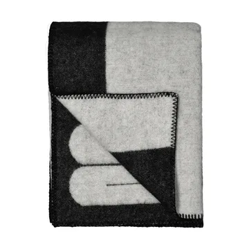 Duality Wolldecke 130 x 180cm - Schwarz-hellgrau - Swedese