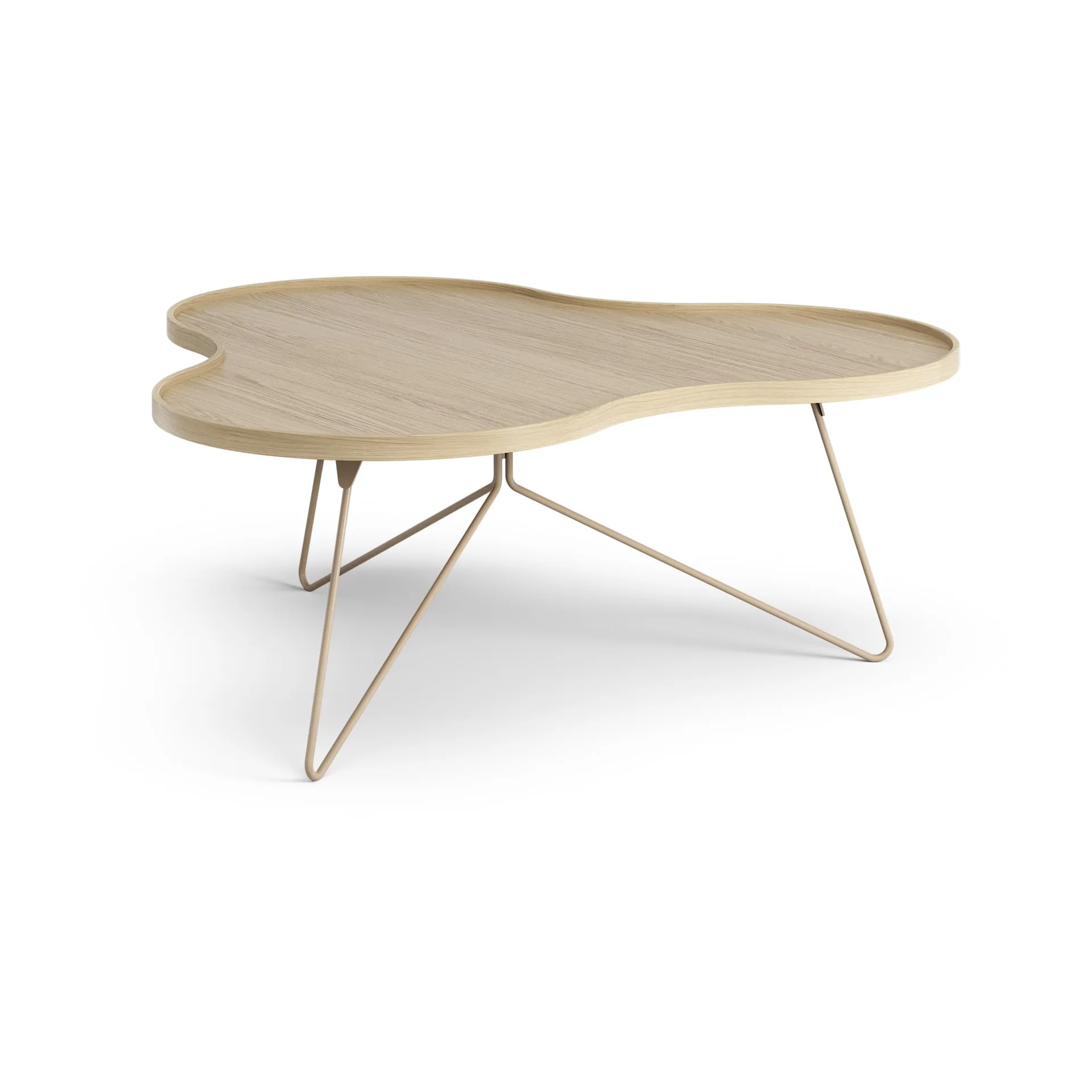 Flower mono Tisch 107 x 114cm, H45 Eiche lackiert-nutmeg RAL1019 Swedese