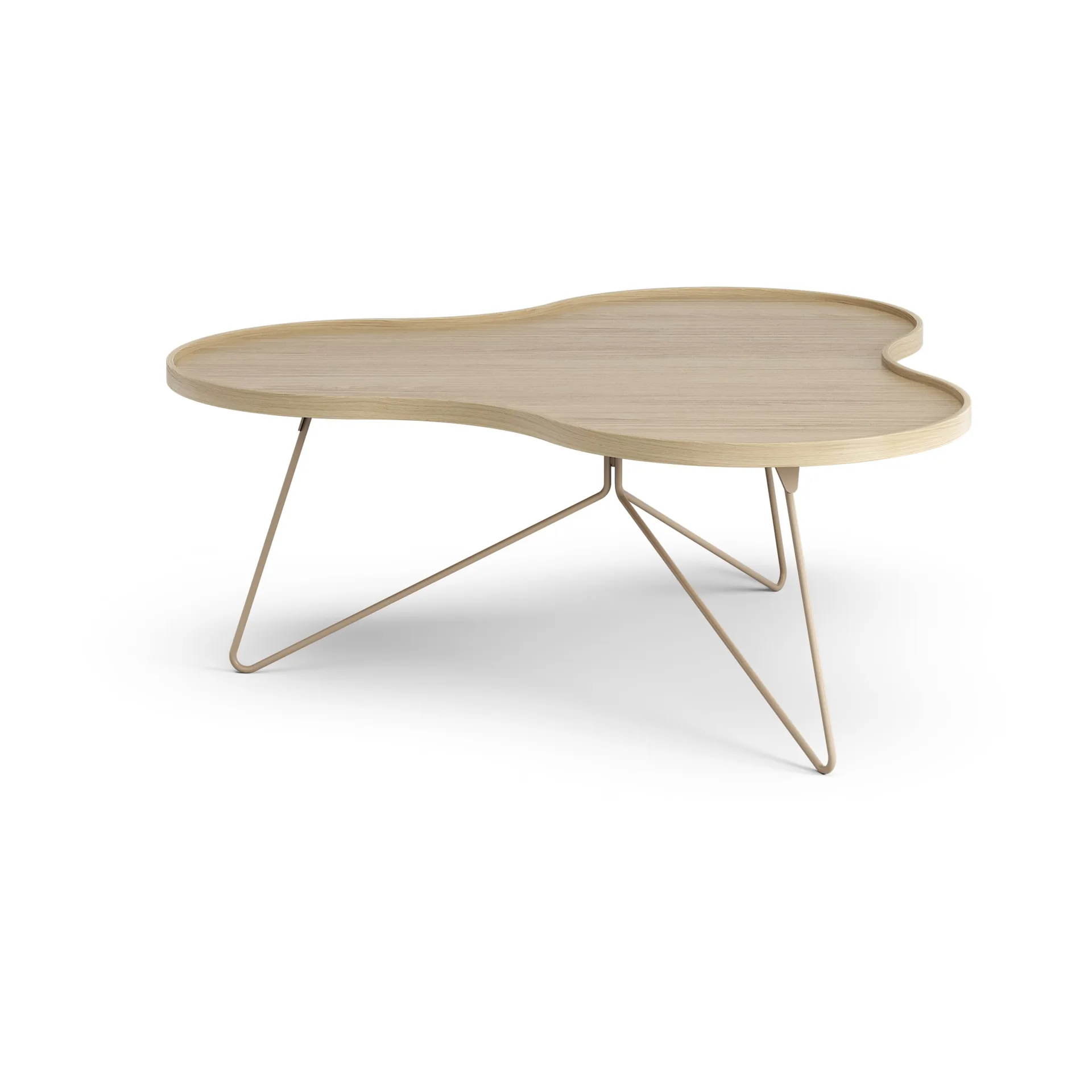 Flower mono Tisch 107 x 114cm, H45 Eiche lackiert-nutmeg RAL1019 Swedese