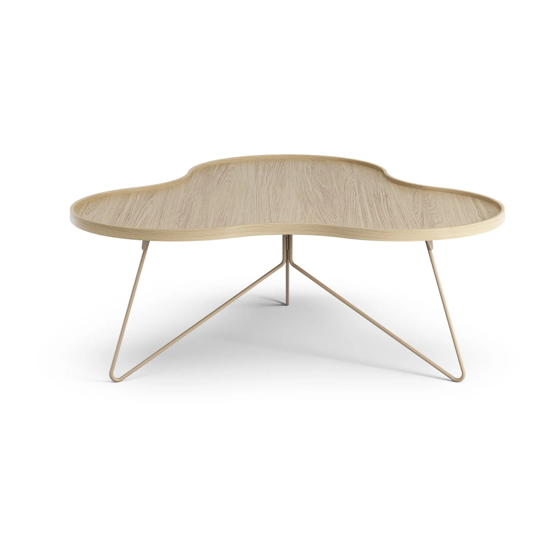 Flower mono Tisch 107 x 114cm, H45 Eiche lackiert-nutmeg RAL1019 Swedese