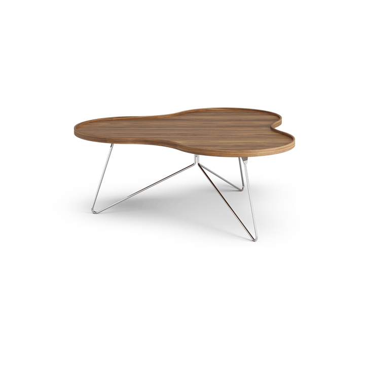 Flower mono Tisch Special Edition 107x114 cm, H45 cm-lackierte Walnuss-verchromter Stahl Swedese