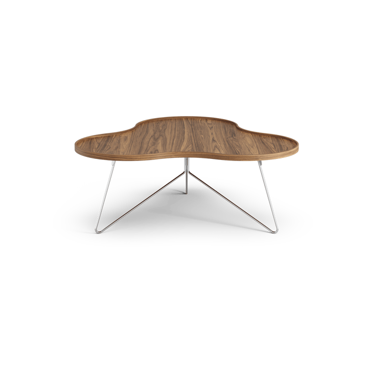 Flower mono Tisch Special Edition 107x114 cm, H45 cm-lackierte Walnuss-verchromter Stahl Swedese