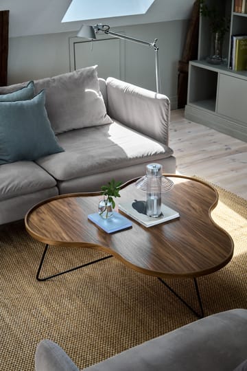 Flower mono Tisch Special Edition 107x114 cm - H45 cm-lackiertes Walnuss-schwarz lackierter Stahl - Swedese