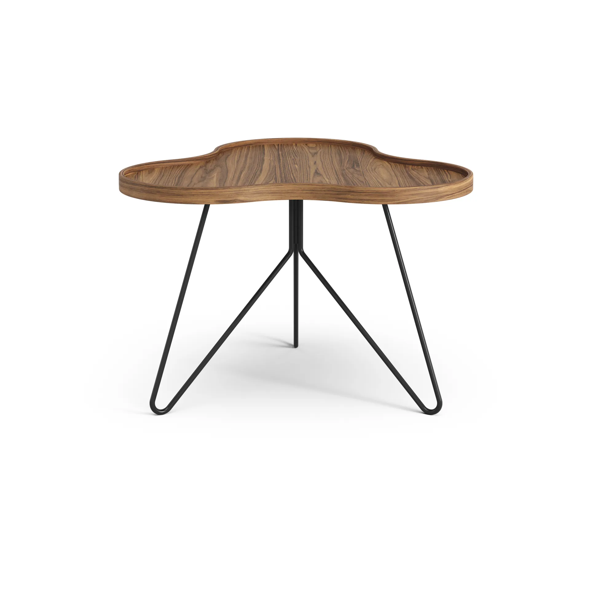 Flower mono Tisch Special Edition 62x66 cm, H45 cm-lackiertes Walnuss-schwarz lackierter Stahl Swedese