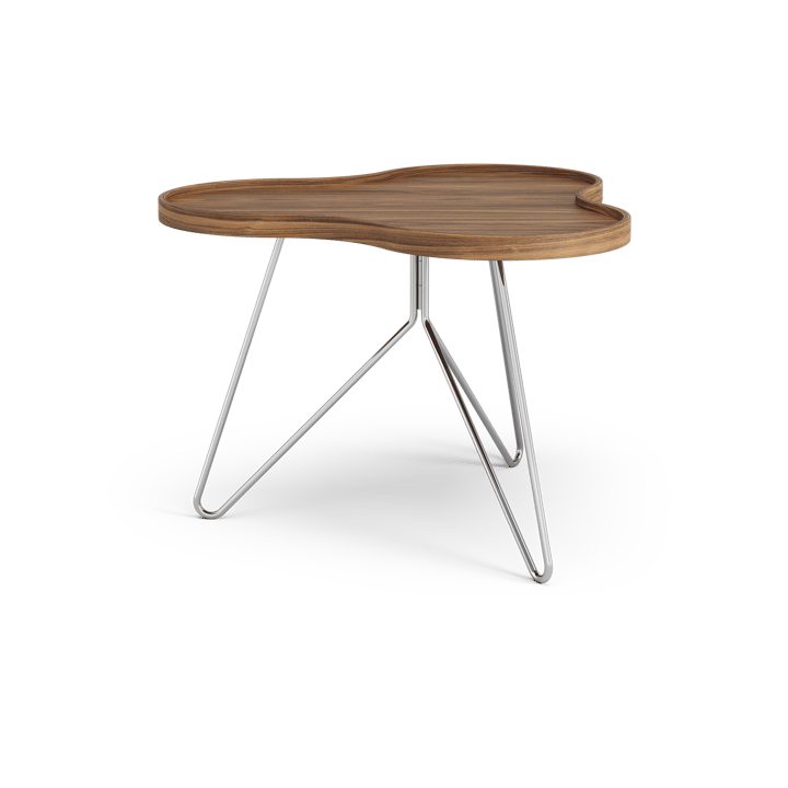 Flower mono Tisch Special Edition 62x66 cm, H45 cm-lackiertes Walnuss-verchromter Stahl Swedese