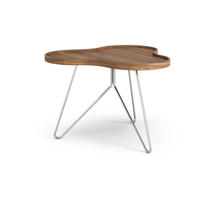 Flower mono Tisch Special Edition 62x66 cm, H45 cm-lackiertes Walnuss-verchromter Stahl Swedese