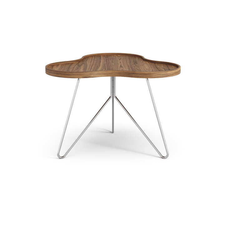 Flower mono Tisch Special Edition 62x66 cm, H45 cm-lackiertes Walnuss-verchromter Stahl Swedese