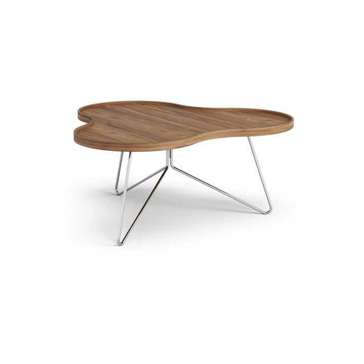 Flower mono Tisch Special Edition 84x90 cm - H39 cm-lackiert Walnuss-verchromter Stahl - Swedese
