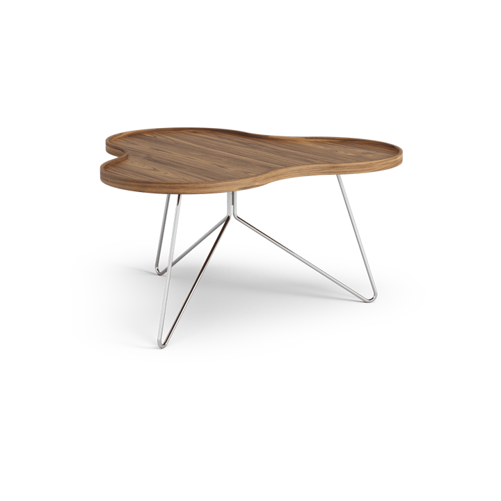 Flower mono Tisch Special Edition 84x90 cm - H45 cm-lackierte Walnuss-verchromter Stahl - Swedese