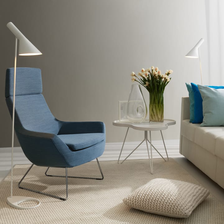 Happy swing Sessel hoch - Stoff europost beige, Drehfuß aus Aluminium - Swedese
