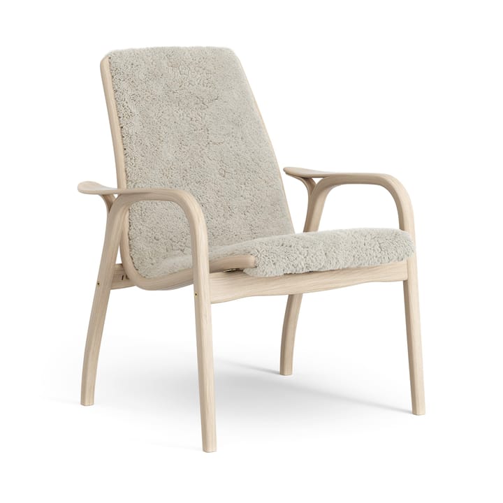 Laminett Sessel Eiche weiß pigmentiert/Schaffell - Moonlight (beige) - Swedese