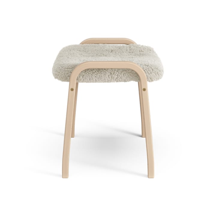 Lamini Fußhocker für Kinder lackierte Buche/Schaffell - Moonlight (beige) - Swedese