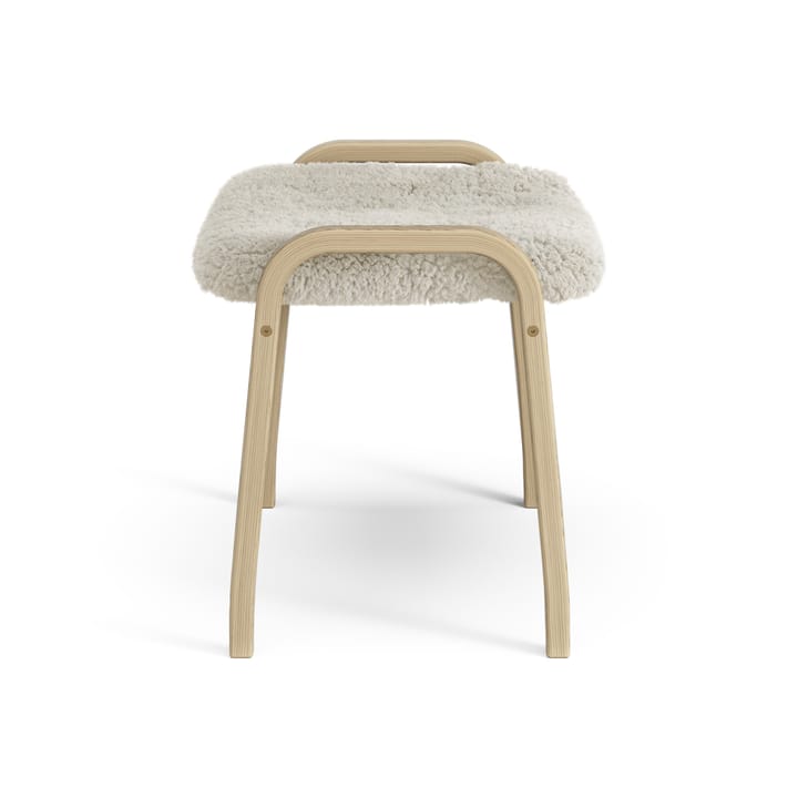 Lamini Fußhocker für Kinder lackierte Eiche/Schaffell - Moonlight (beige) - Swedese