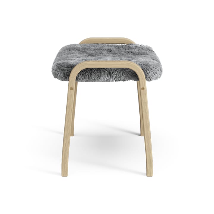 Lamini Fußhocker für Kinder lackierte Eiche/Schaffell - Scandinavian Grey (grau) - Swedese