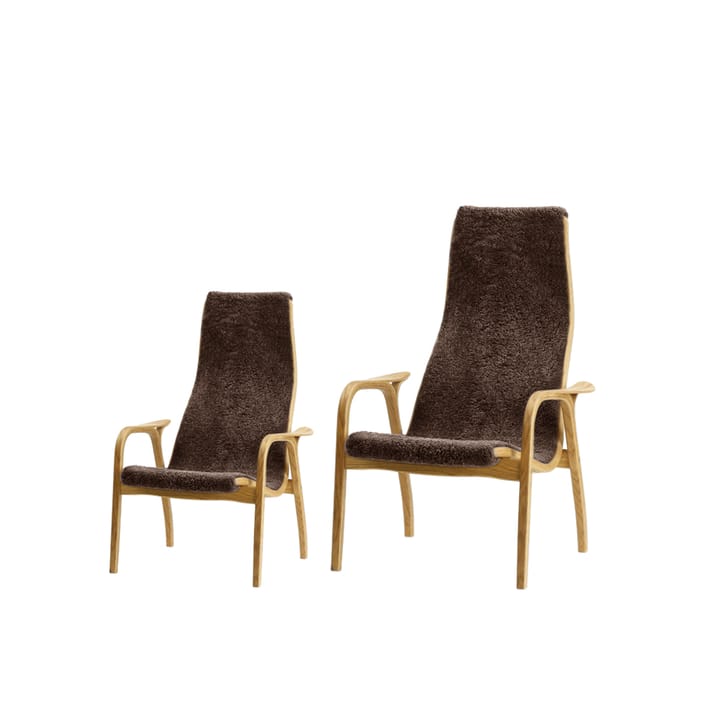 Lamini Kindersessel, Schaffell black, Eiche geölt Swedese