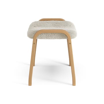 Lamino Fußhocker Eiche geölt/Schaffell - Moonlight (beige) - Swedese