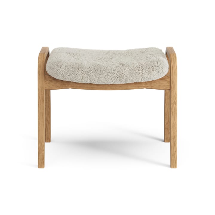 Lamino Fußhocker Eiche geölt/Schaffell - Moonlight (beige) - Swedese