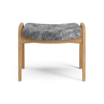 Lamino Fußhocker Eiche geölt/Schaffell - Scandinavian Grey (grau) - Swedese