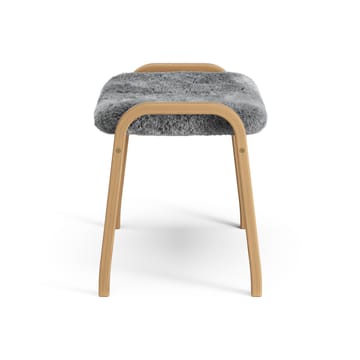 Lamino Fußhocker Eiche geölt/Schaffell - Scandinavian Grey (grau) - Swedese