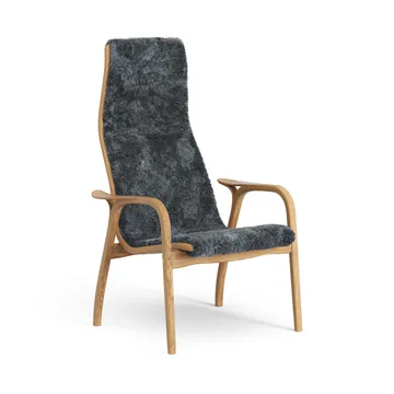 Lamino Sessel geölte Eiche/Schaffell - Charcoal (dunkelgrau) - Swedese