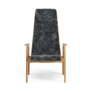 Lamino Sessel geölte Eiche/Schaffell - Charcoal (dunkelgrau) - Swedese