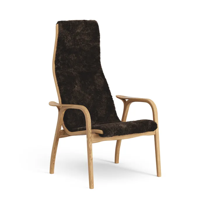 Lamino Sessel geölte Eiche/Schaffell - Espresso (braun) - Swedese