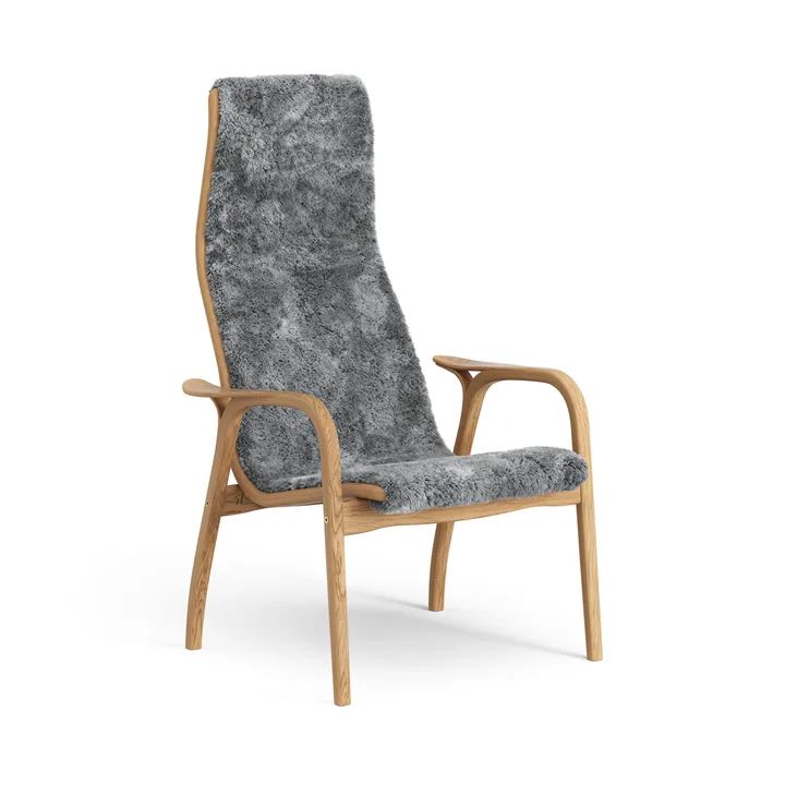 Lamino Sessel geölte Eiche/Schaffell - Scandinavian Grey (grau) - Swedese