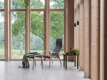 Lamino Sessel lackierte Buche/Schaffell - Scandinavian Grey (grau) - Swedese
