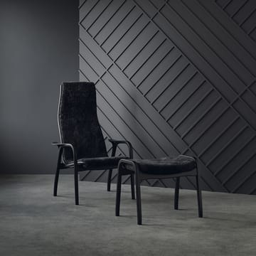 Lamino Sessel und Fußbank Black Edition - Schwarz - Swedese