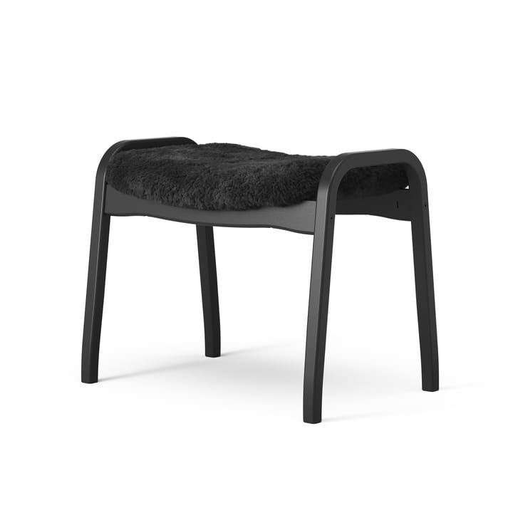 Lamino Sessel und Fußbank Black Edition, Schwarz Swedese