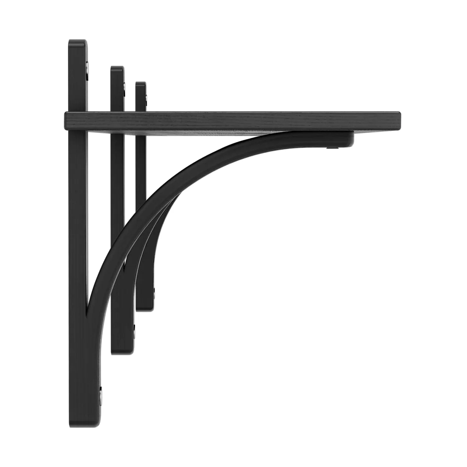 Levi Regal 1 Fachboden, Schwarz lasiertes Esche-Aluminium, 180 cm Swedese