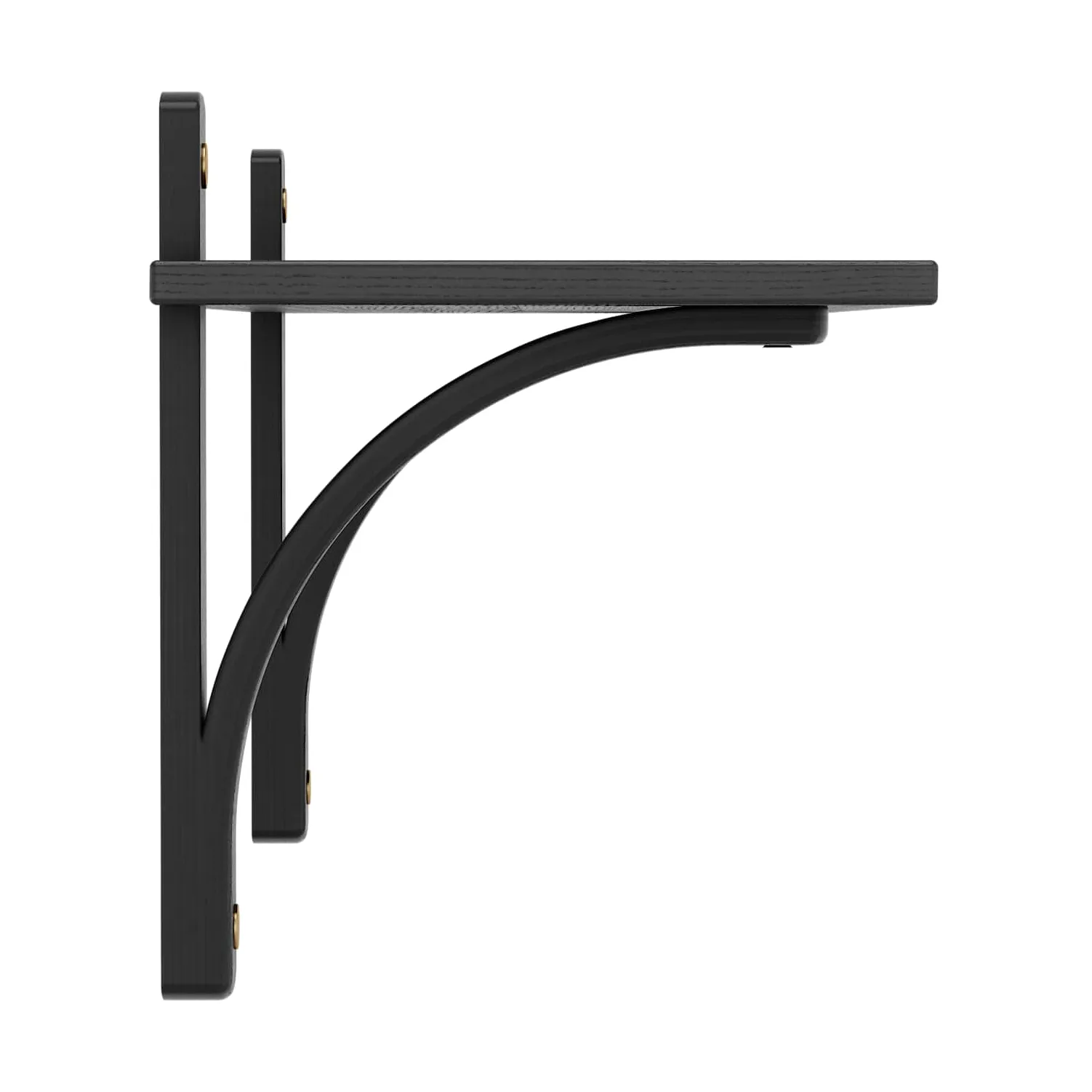 Levi Regal 1 Fachboden, Schwarz lasiertes Esche-Messing, 90 cm Swedese