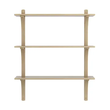 Levi Regal 3 Fachboden - Naturlackierte Eiche-Messing, 90 cm - Swedese