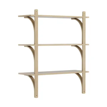 Levi Regal 3 Fachboden - Naturlackierte Eiche-Messing, 90 cm - Swedese