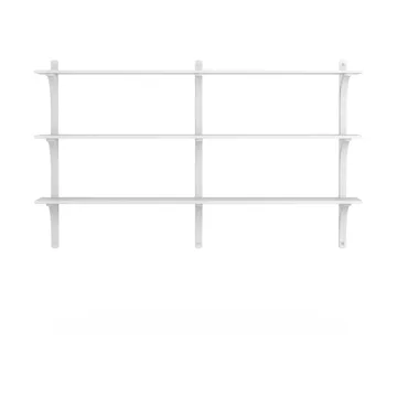 Levi Regal 3 Fachboden - Weiß lasierte Esche-aluminium, 180 cm - Swedese