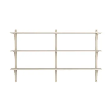 Levi Regal 3 Fachboden - Weiß pigmentierte Esche–Messing, 180 cm - Swedese